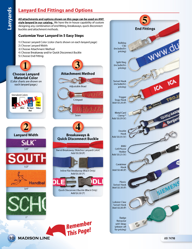 lanyard end fittings and options