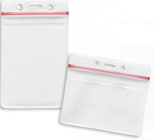 Resealable Zip Lock Badge Holders