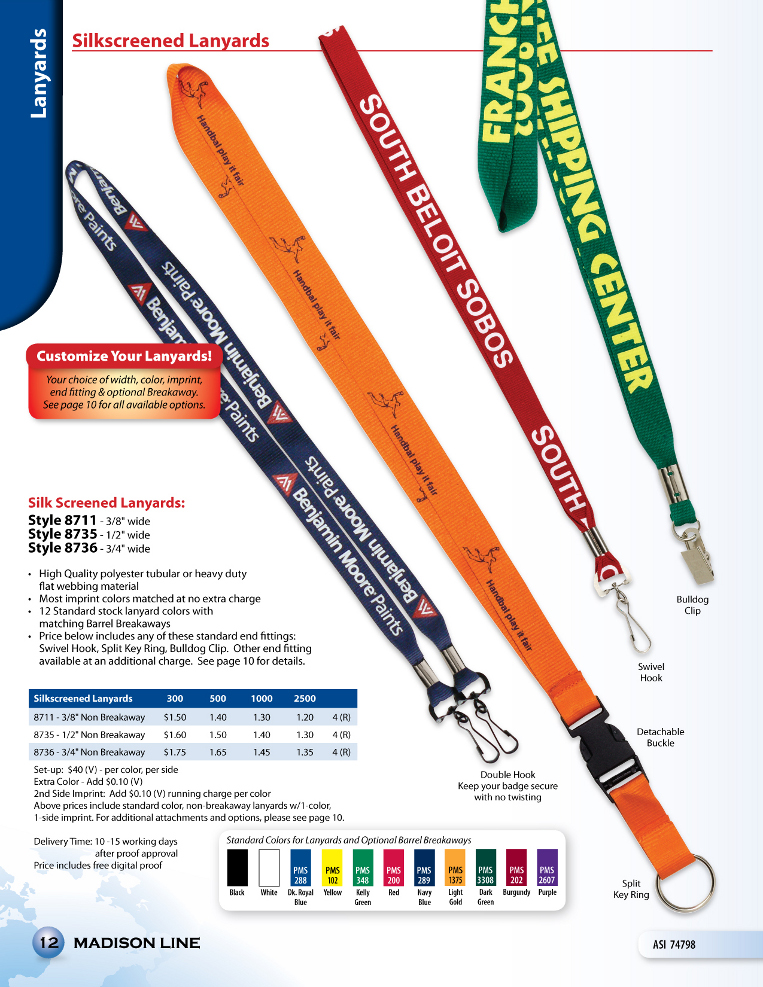 silk screened lanyards